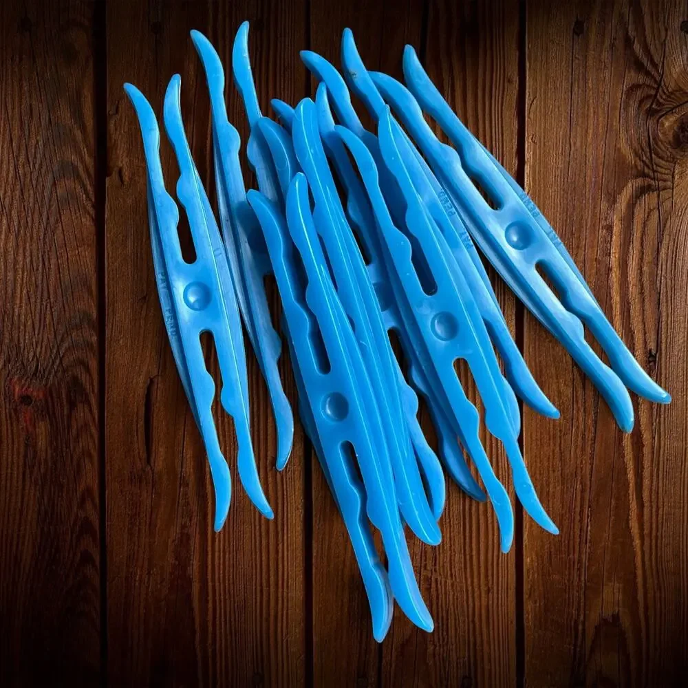 NIB NOS Vtg. Mid Century Plastic Double Ended Clothespins 30 Pack Retro Prop USA